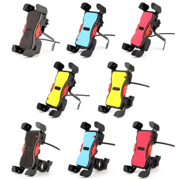 

Dual USB Motorcycle Charger Phone Socket Moto Motocross Bike Handlebar Holder NEW