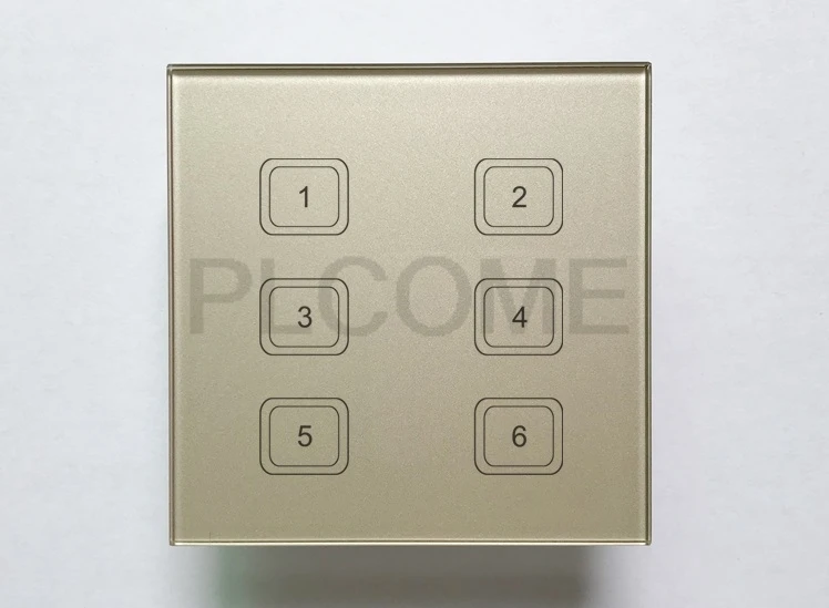 Light Switch Wall Panel Rs485 86 86mm 6 Touch Button For