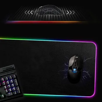 

2 Size Luminous Non-slip Mouse Mat Gaming Mouse Pad Thicken Mouse Pad Colorful Oversize Glowing USB LED Extended PU Mousepad