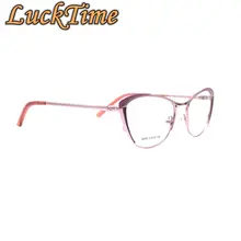 LuckTime модные женские очки из сплава, оправа в стиле ретро, квадратные женские очки для близорукости, оправа для очков Lucky Time, Женские оправы#6050