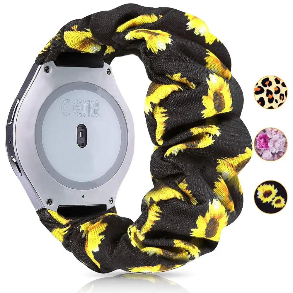 Scrunchies Elastic Watch band 20mm 22mm For samsung galaxy watch 3 41mm 45mm For huawei watch GT2 Pro bracelet For Amazfit Bip