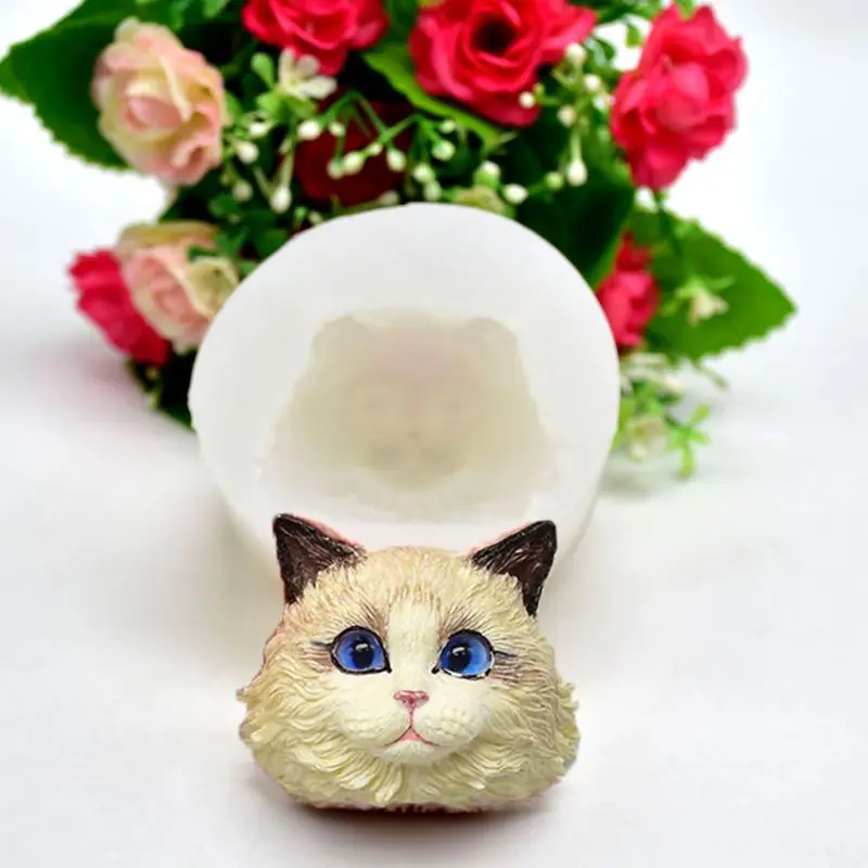 Pet Cat форма головы кулон полимерный литой формы силиконовые формы ювелирных изделий инструменты Y4QB
