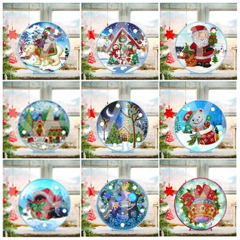 

DIY LED Special Shaped Diamond Painting Light Christmas Santa Claus Snowman Needlework Embroidery Home Lamp Bedroom Night Light
