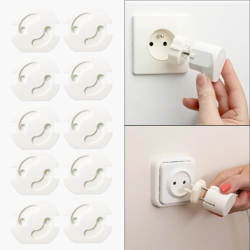 10-Pcs-EU-Baby-Safety-Electrical-Outler-Cover-Anti-Electric-Shock ...
