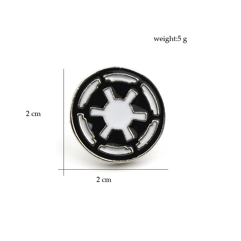 Звездные войны фильм ювелирные изделия металлическая Глянцевая булавки броши для женщин мужчин нагрудные значки на рюкзак сумки шляпа значок Хэллоуин косплей подарок