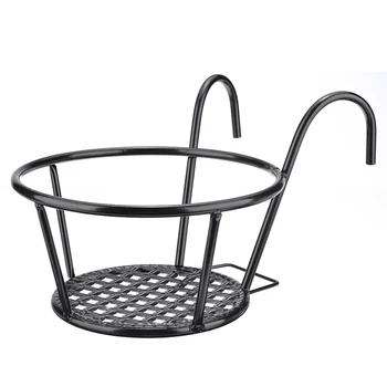 

1pc Balcony Hanging Flowerpot Hanging Plant Flower Pot Window Bonsai Plant Rack Iron Racks Outdoor Decor