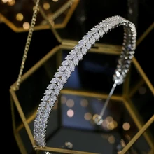 ASNORA диадема циркония головной убор Корона ободок для волос с кристаллами повязка на голову свадебное банкетное платье Свадебные аксессуары Свадебные украшения