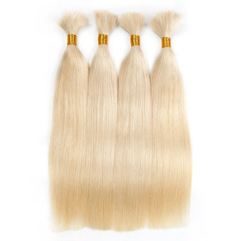JF 30inch Straight 100% Human Braiding Hair Bulk Machine Made #613 #4 #27 Brazilian No Weft Remy Human Hair Bulk Natural