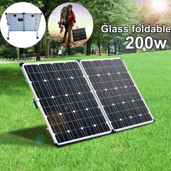 

xinpuguang solar panel foldable 200w 100w*2PCS portable solar cell charger 12v 24v controller Solar Battery Cell/Module/System