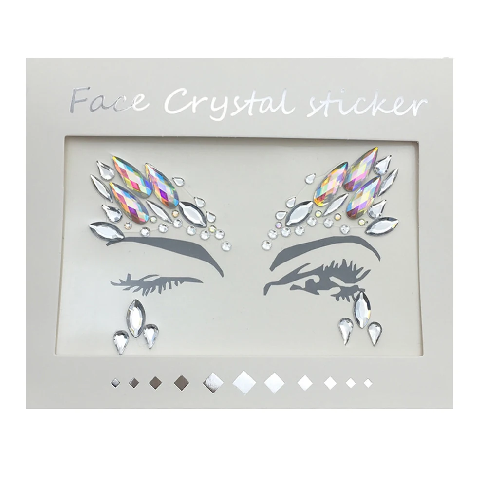 1024 Temporary Rhinestone Glitter Tattoo Stickers Party Gems Body Jewels Temporary Face Flash Makeup Jewels Tattoos Fake Festival - Цвет: 1024