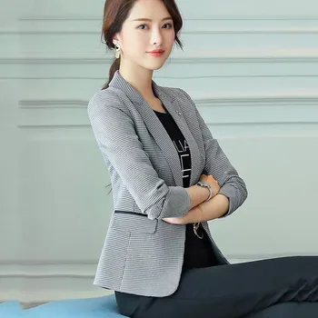 

Temperament retro casual plaid small suit jacket 2019 spring and autumn new Korean fashion wild loose ladies suit jacket