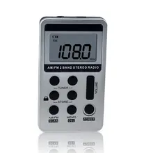 1 шт. Портативный DC 5 В мини карманный два диапазона радио FM/AM цифровой приемник с наушником USB кабель