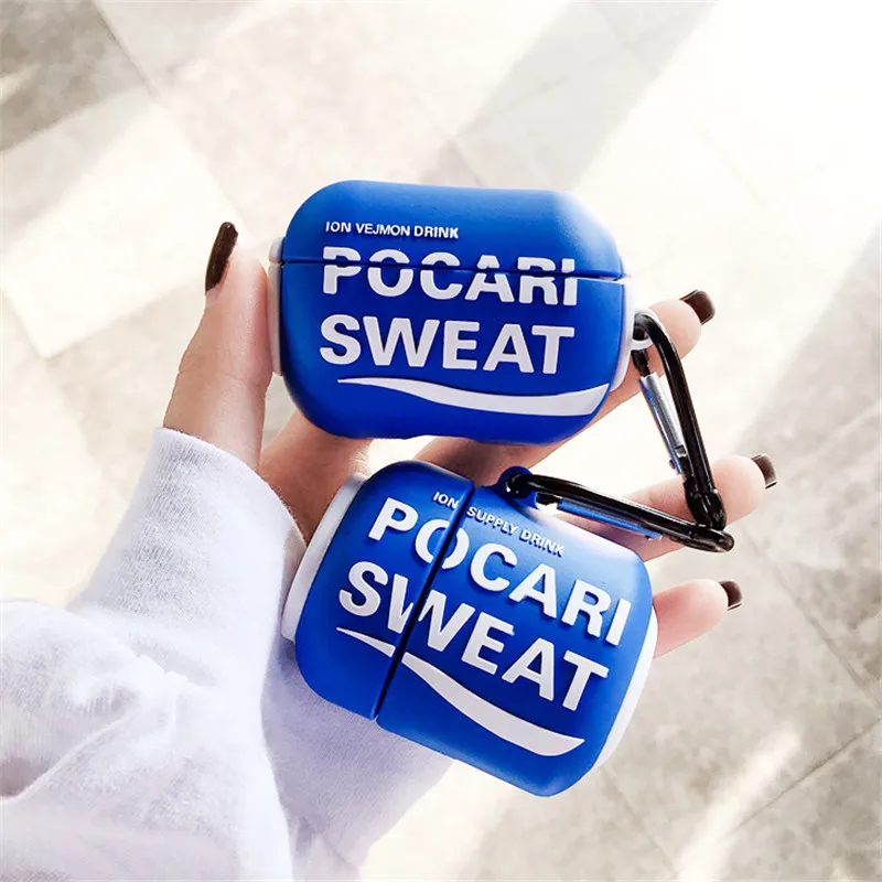 Чехлы для наушников 3D Cute Pocari чехлы Apple AirPods pro 1/2/3 защитный чехол беспроводная