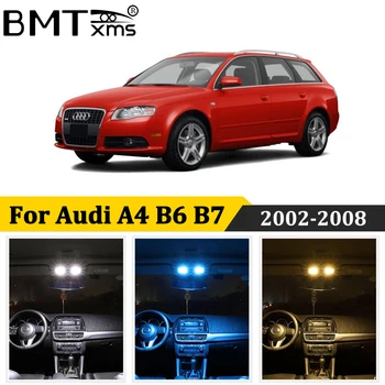 

BMTxms 24Pcs Canbus LED Interior Lights Kit For Audi A4 S4 RS4 B6 B7 8E Avant LED License plate Lamp (2002-2008) led Bulbs