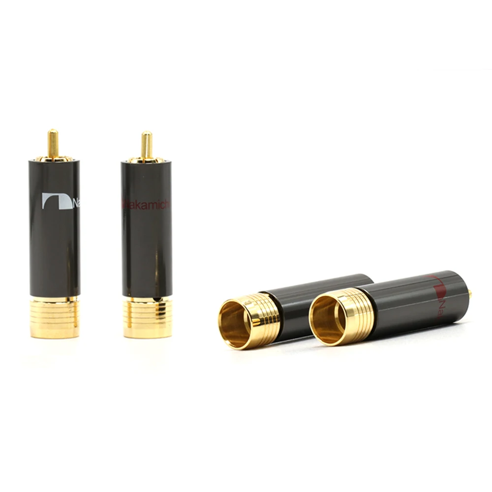 Free shipping High Performance 4Pieces R1713 Audio RCA Connectors Nakamichi RCA connector Nakamichi plug