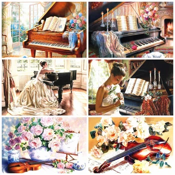 

5D Diamond Painting Full Drill Square Flowers DIY Embroidery Cross Stitch Home Decoration Diamond Art