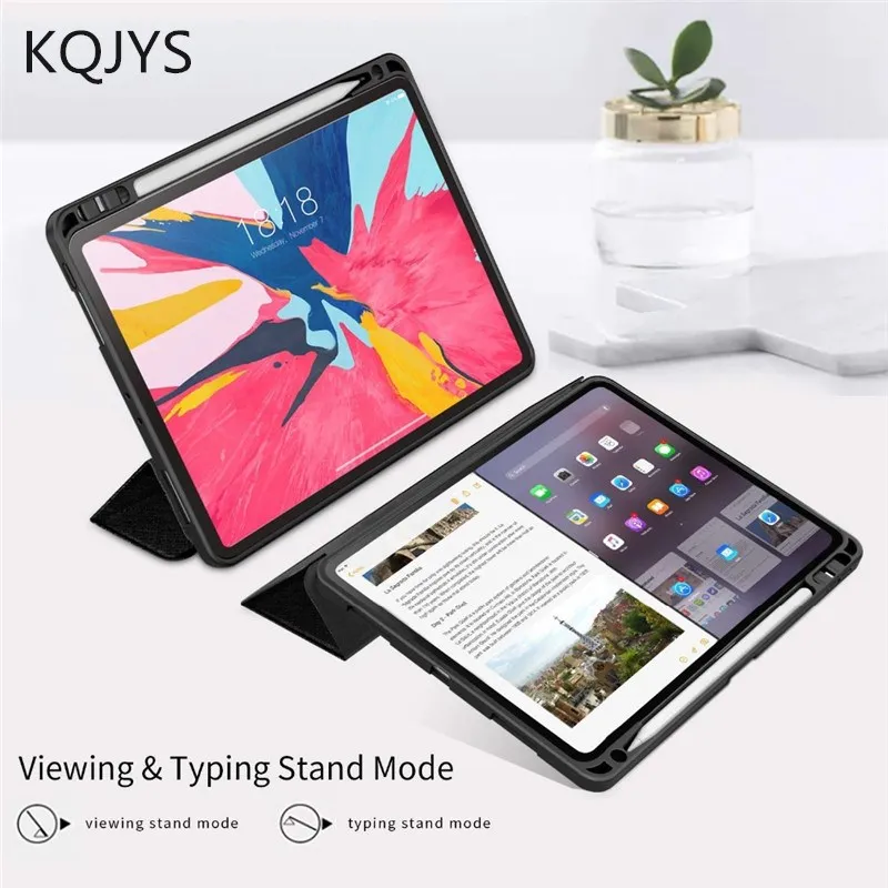 KQJYS 2018 искусственная кожа ТПУ мягкий силиконовый флип чехол для iPad Pro 12 9 &quot2018
