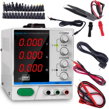 

DC Switching Power Supply Adjustable Voltage Regulated Lab Power Supplies 30V 10A Bench Power Source Digital