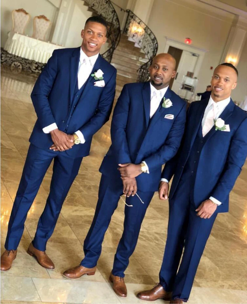 Blue Wedding Tuxedos For Groom 2021 New 