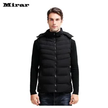 Зимний мужской умный USB большой области шеи с электрическим подогревом теплый пуховик