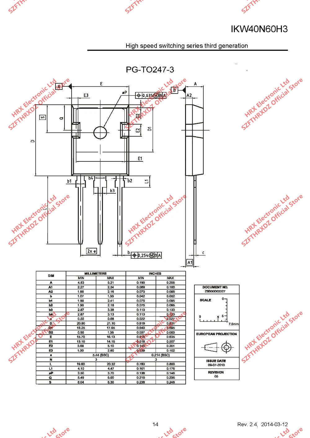 IKW40N60H3 TO-247 K40H603 TO247 IGBT транзистор 600V 40A 306W 30 шт/трубка(10 шт
