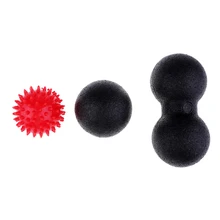 Спортивный колючий массажный шарик и арахисовый мяч для йоги тренировки Фитнес упражнения