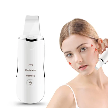 

Professional Ultrasonic Facial Skin Scrubber Deep Face Cleaning Machine Peeling Rechargeable Skin Care Device Beauty Instrument