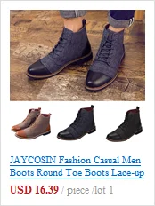 JAYCOSIN мужские модные повседневные теплые мотоботы на шнуровке; уличные дышащие кожаные ботинки; Мужская Рабочая обувь;#45
