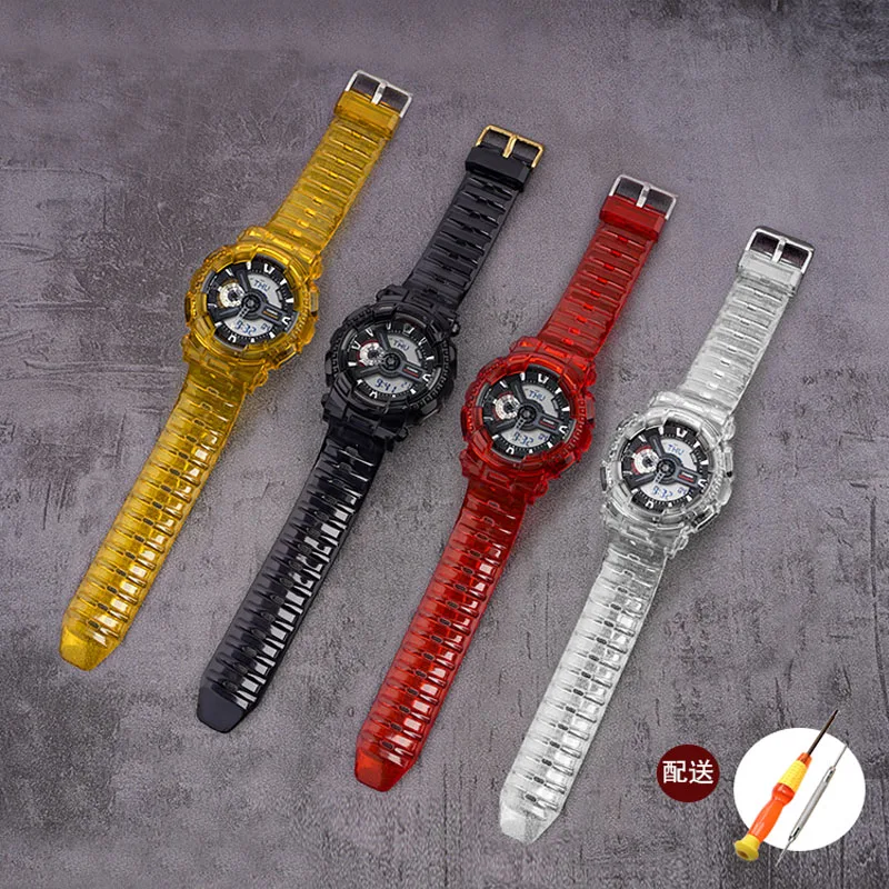 Tahan Air Watch Band Dampak Guncangan Tahan Case untuk Casio G-SHOCK GA-110  120 GD GLS GAX 100 Clear TPU Watch Cover Strap Set _ - AliExpress Mobile