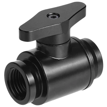 

G1/4 Vent Valve Aluminum Handle Double Inner Teeth Water Ball Valve Waterway Control For Pc Computer Water Cooling System