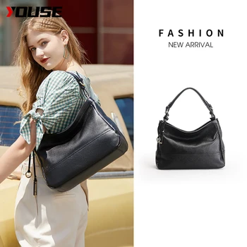 

Ladies 2020 bag Leather European and American Fashion First layer cowhide Ladies Handbag Shoulder bag Luxury Large capacity
