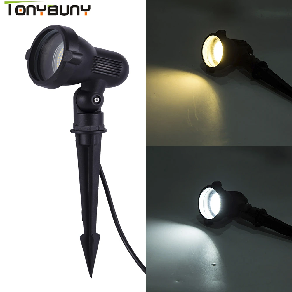 High bright power waterproof Aluminum Toughened glass ip65 3w standing spotlight led light garden spot