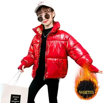 

Big Girls Long Coat Jacket Letter Coat Girl Embroidery Kids Jacket Teenage Kids Winter Clothing 6 8 10 12 14