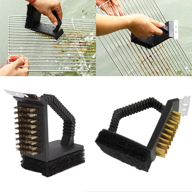 3 в 1 Очиститель со скребком Полезная Чистящая Щетка домашняя кухня практичная