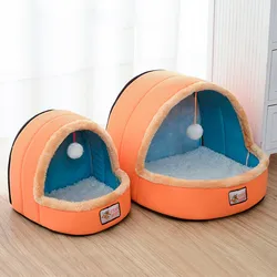 Lit pour chien et chat, tente de maison, très doux, sac pour petit chien, grotte lavable, panier chaud, coussin de chaise confortable pour chaton 