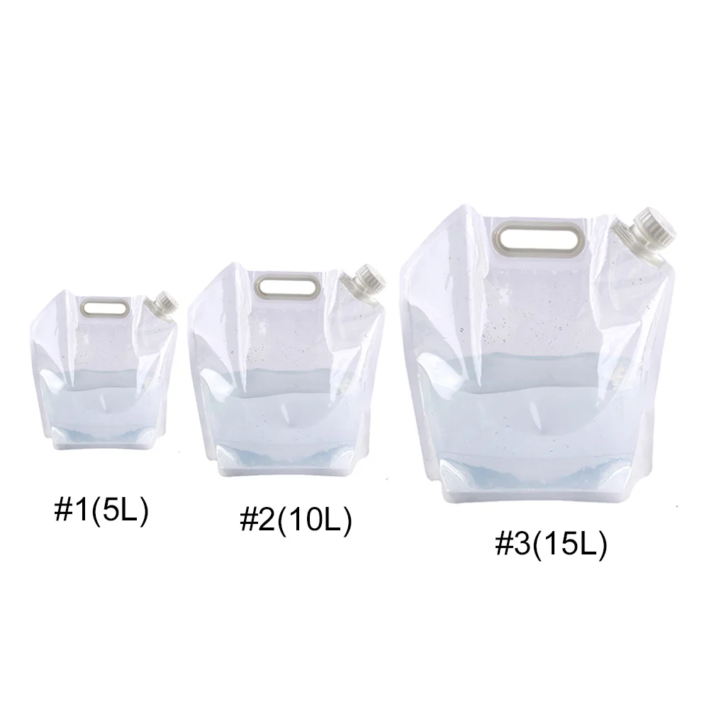 Lovely Travel Water Bag Portable Water Bag Plastic BBQ Camping Hiking Carrier Container Climbing Picnic Folding Water Bag