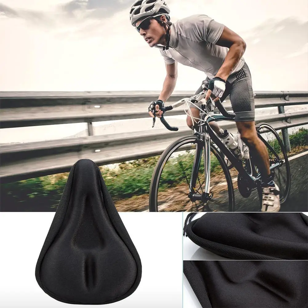 GloryStar Ergonomic Soft Black Bicycle Seat Cover for Longer Cycling black breathable | Спорт и развлечения