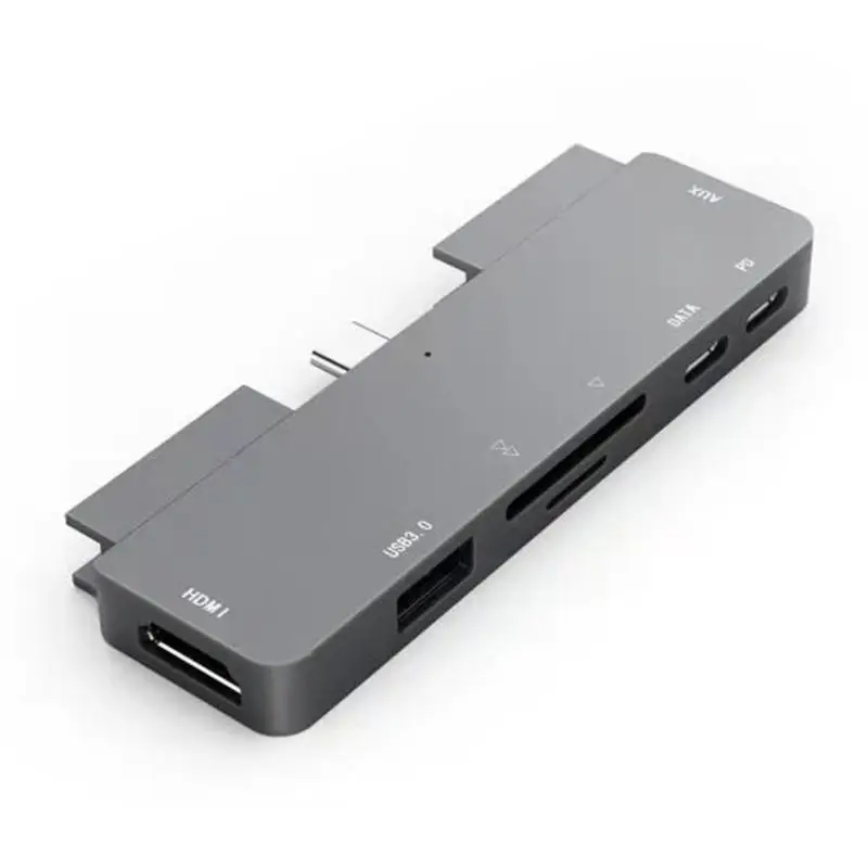 7 в 1 usb type-C концентратор к HDMI USB3.0 USB-C PD TF карта памяти AUX док-станция Компактная и портативная переносная Удобная