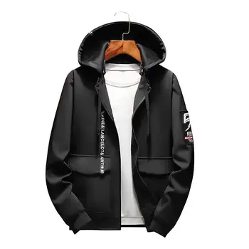 

2020 Spring And Autumn New Shelves Men Leisure Fashion Hooded Jacket Coat Male Increase Size Pilot Coat