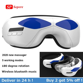 

Bluetooth Eye Massager Electric Vibration Eye Care Device Wrinkle Fatigue Relieve Vibration Massage Hot Compress Therapy Glasses