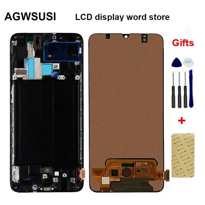 AMOLEDFor samsung Galaxy A70 A705 A705F SM-A705F ЖК-дисплей сенсорный экран дигитайзер сенсор сборка для samsung A70