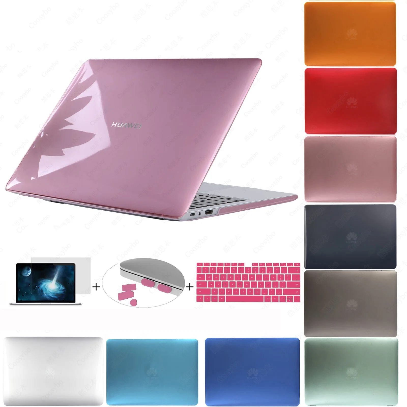 Matebook D14 D15 Case Matt Cover Keyboard Skin Dust Plug Screen Protector for 13 S Huawei X Pro Honor 16.1 MagicBook 14 15 | Компьютеры и