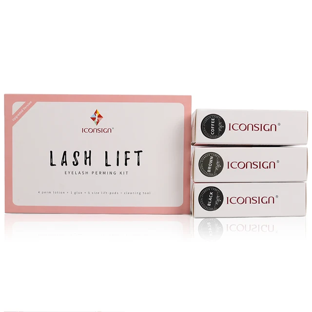 ICONSIGN Upgrade Version Lash Lift Kit Eyelash & Eyebrow Dye Tint Set Lifting Eyelash Tint Eyebow & Lashes Eye Makeup 4