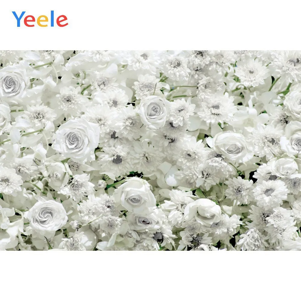

Yeele Wedding Rave Party Lovers Portrait Flower Wall Photography Backdrop Personalized Photographic Backgrounds For Photo Studio