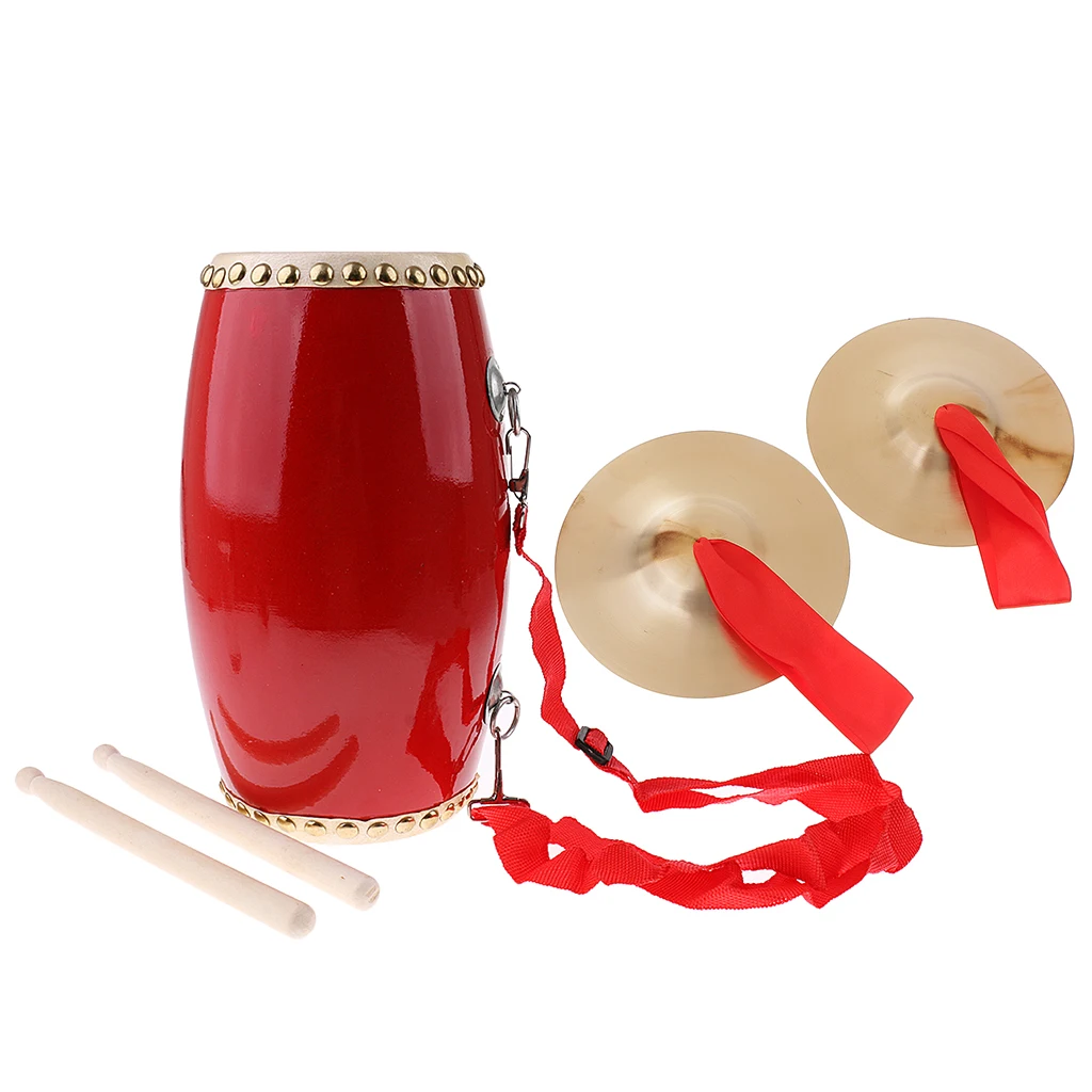 Durable Cymbal Traditional Chinese Gong with Waist Drum Kids Musical Toys
