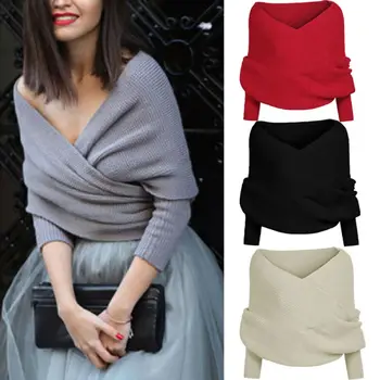 

Fashion Women Sexy Winter Multi Way Wrap Knitted Sweater Ladies Hot New Jumper Knitwear Top