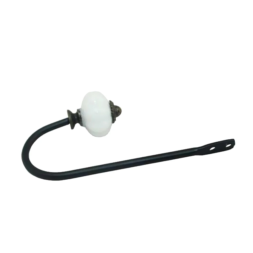 European Style Iron Coat Hooks For Hanging Hat Towel Sundry Bag, 5.08''x2.68''x2.09'', Black&White