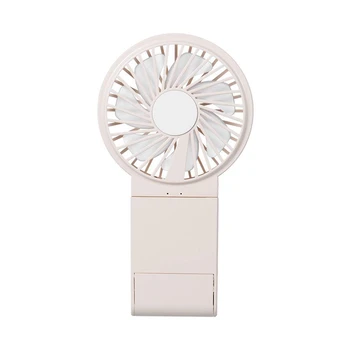 

DC5V 2.5W 3-In-1 Vanity Mirror Fan Mobile Phone Holder USB Handheld Fan LED Colorful Lamp Vanity Mirror