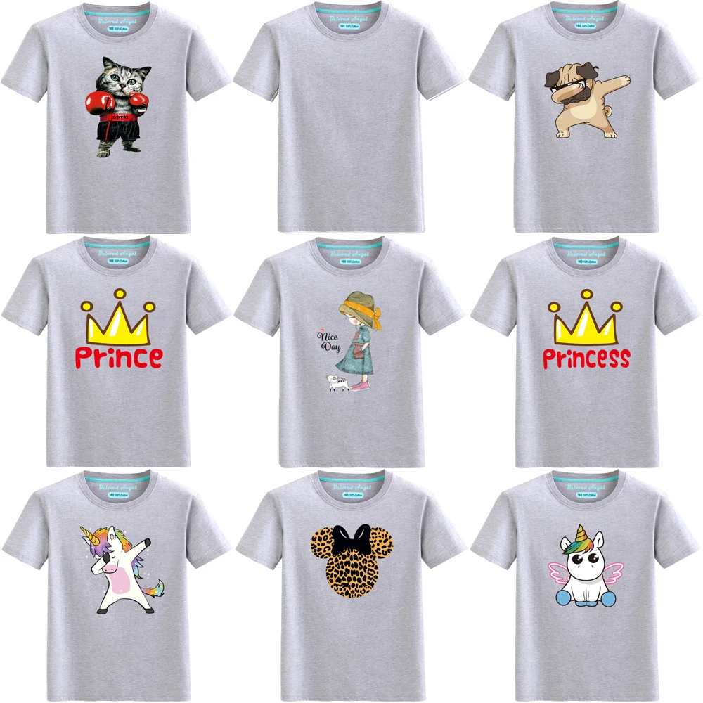 

Children T Shirt Cartoon Cotton Birthday Baby Kids Boys Girls Short Sleeve Christmas Clothes Game Character Print UnicornT-Shirt