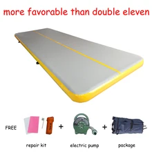 6 м надувной гимнастический воздушный батут для тренажерного зала, фитнеса, боевых искусств, матрас для йоги с электрическим воздушным насосом